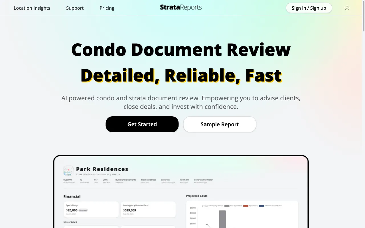 StrataReports — preview screenshot