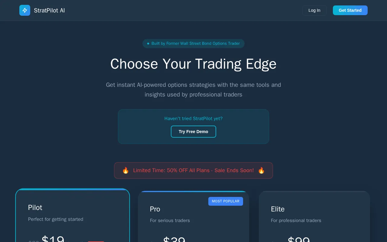 StratPilot AI — pricing page