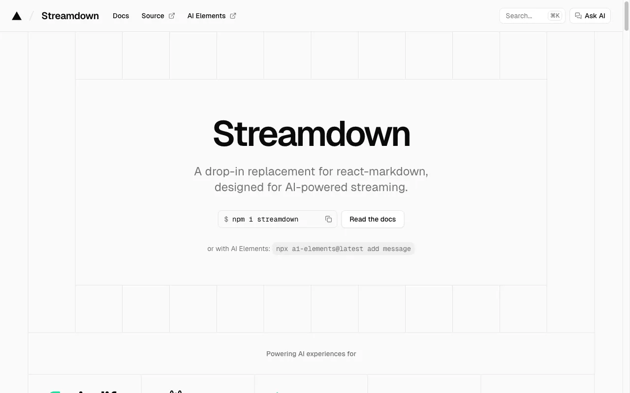 Streamdown — preview screenshot