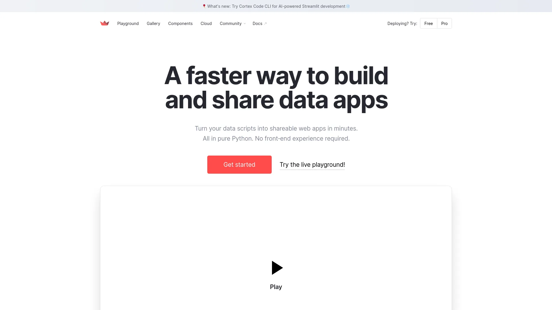 Streamlit — preview screenshot