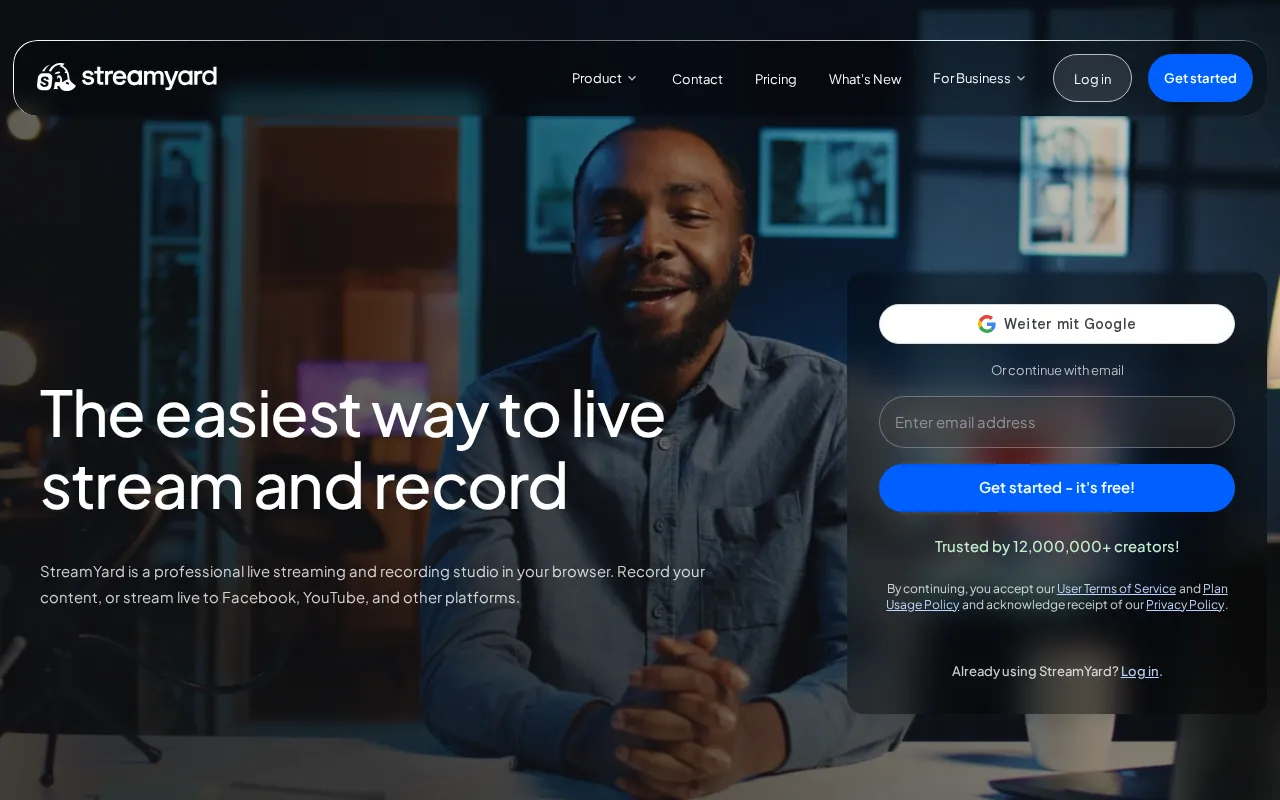 Streamyard — preview screenshot