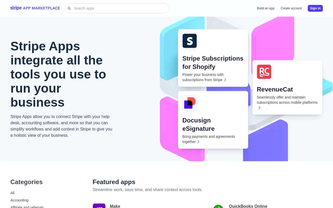 Stripe App Marketplace — preview screenshot