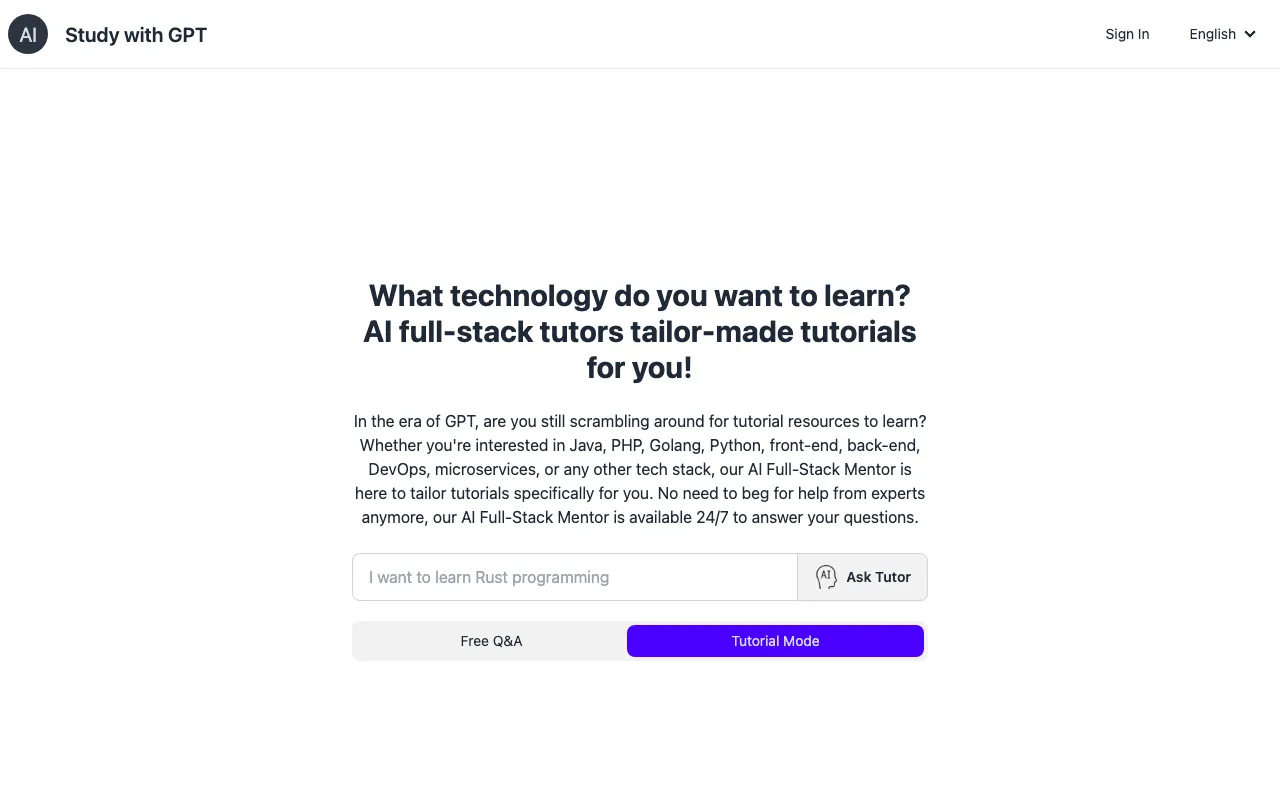 Study with GPT — preview screenshot