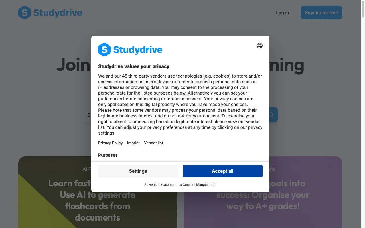 Studydrive — preview screenshot