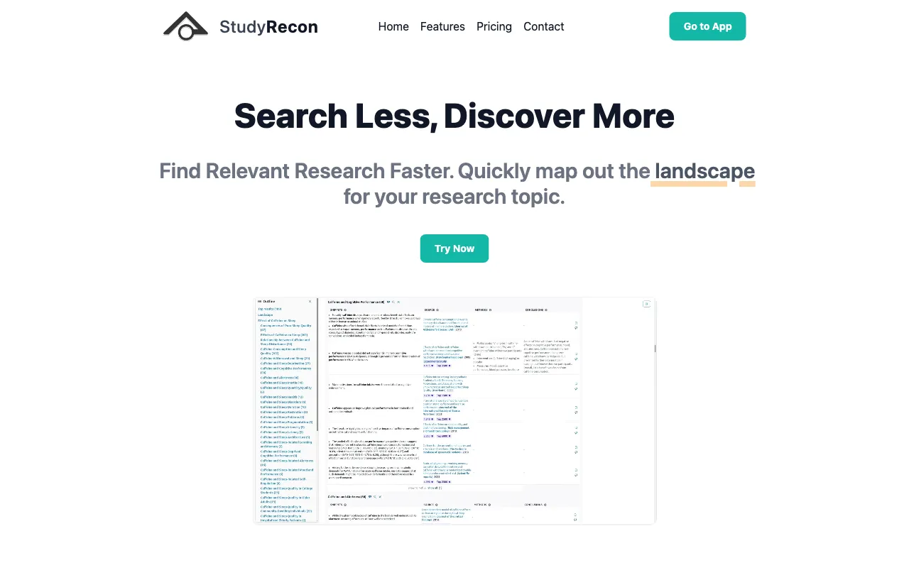 StudyRecon — preview screenshot