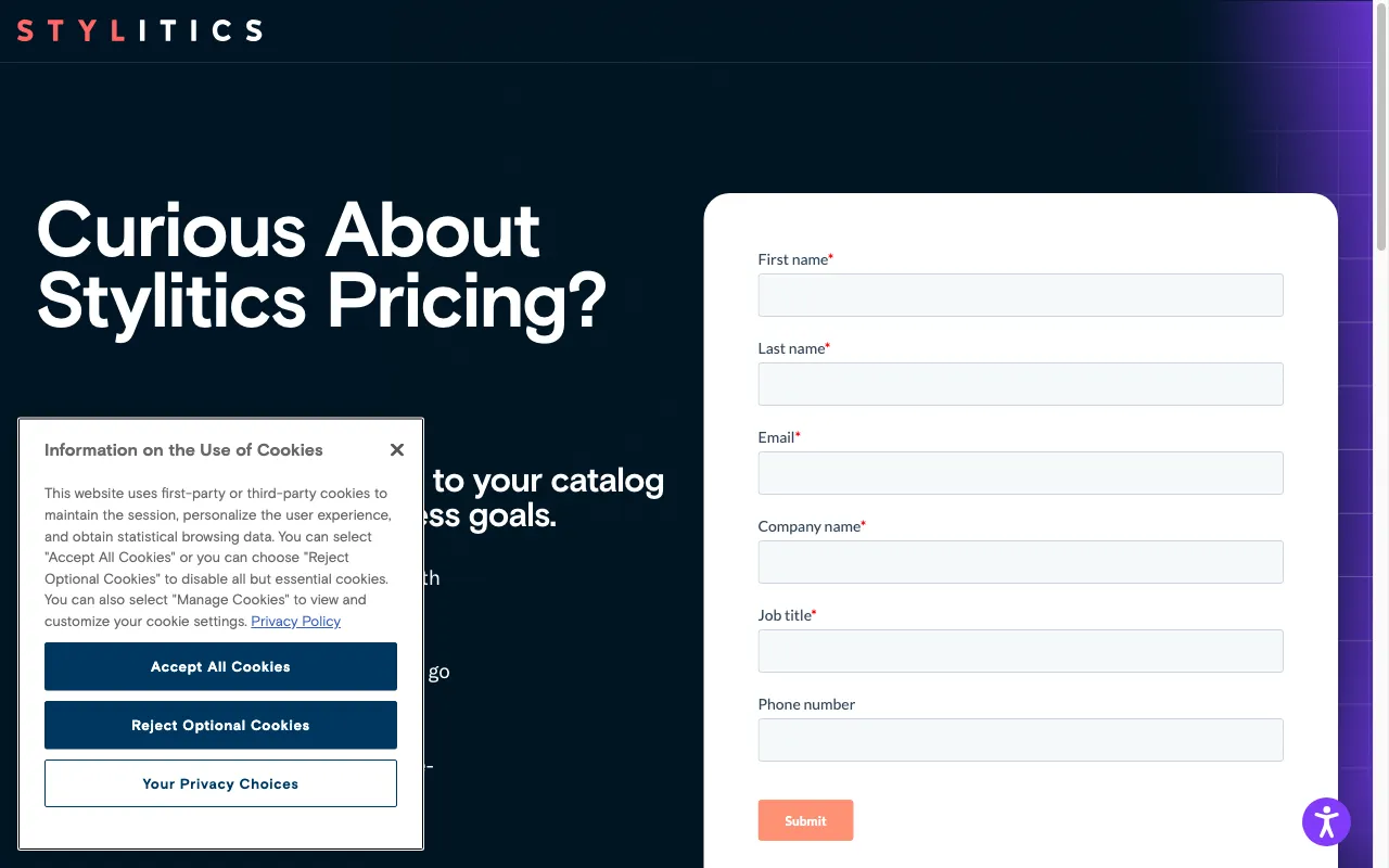 stylitics.com — pricing page