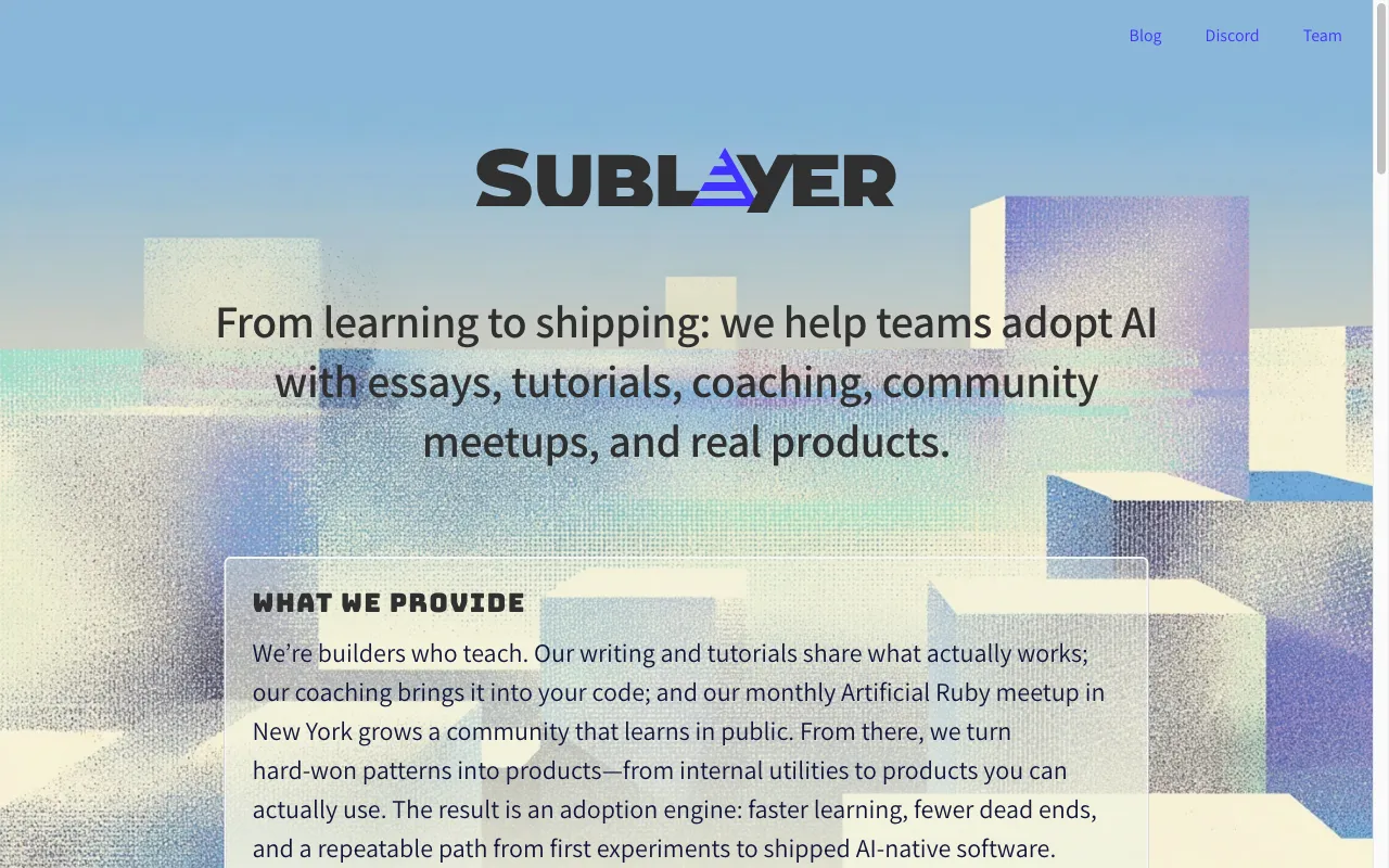 Sublayer AI — preview screenshot