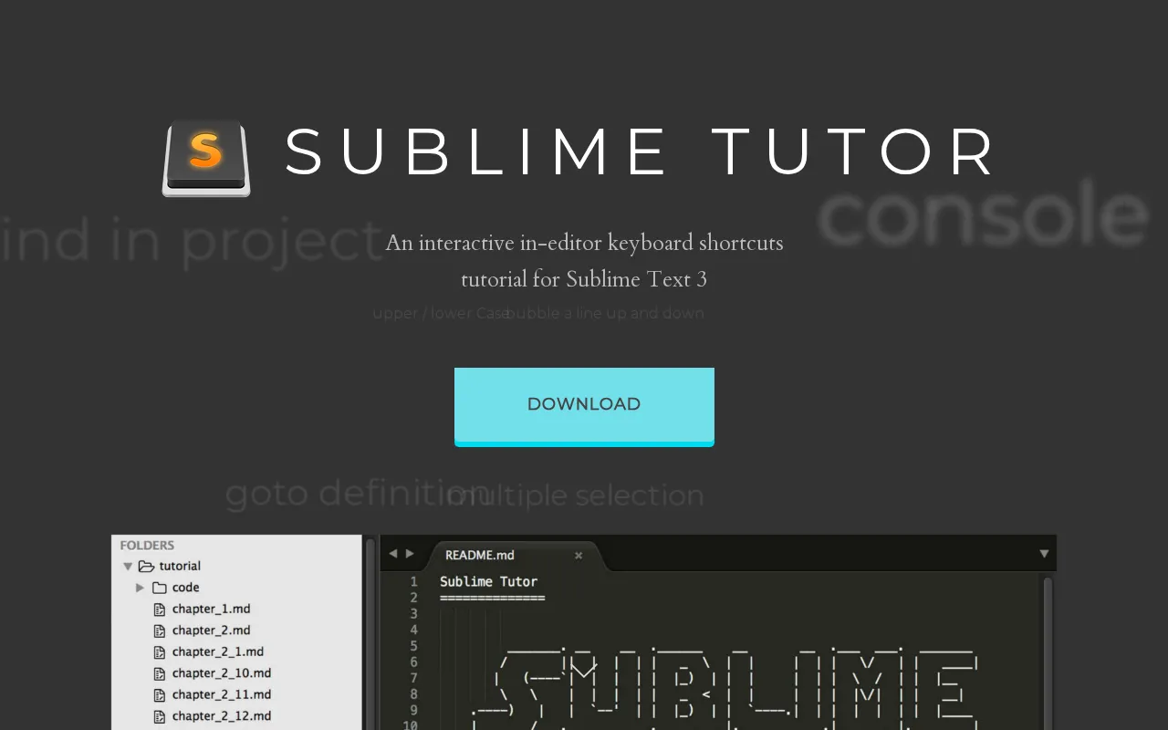 Sublime Tutor — preview screenshot