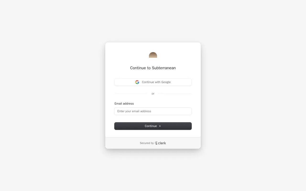 Subterranean — pricing page