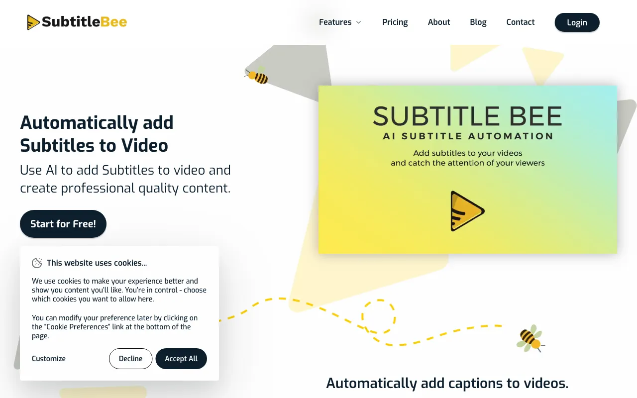 SubtitleBee — preview screenshot