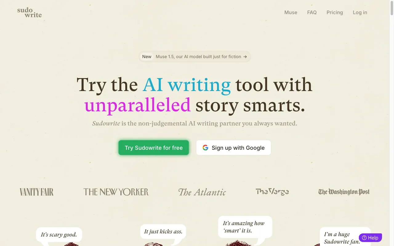 Sudowrite — preview screenshot