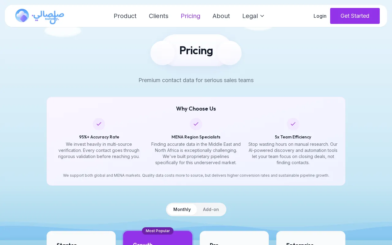 Sulsaly — pricing page