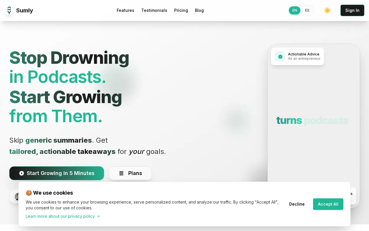 Sumly.AI — preview screenshot