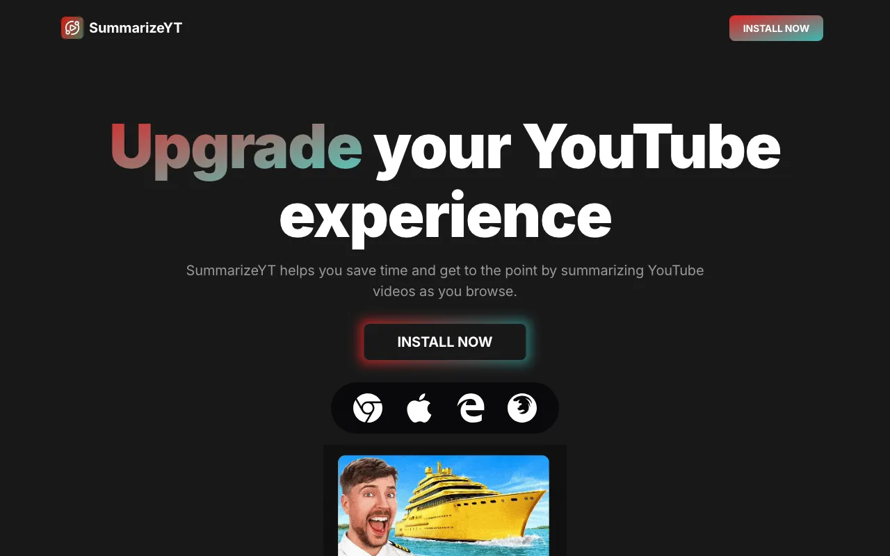 SummarizeYT — preview screenshot