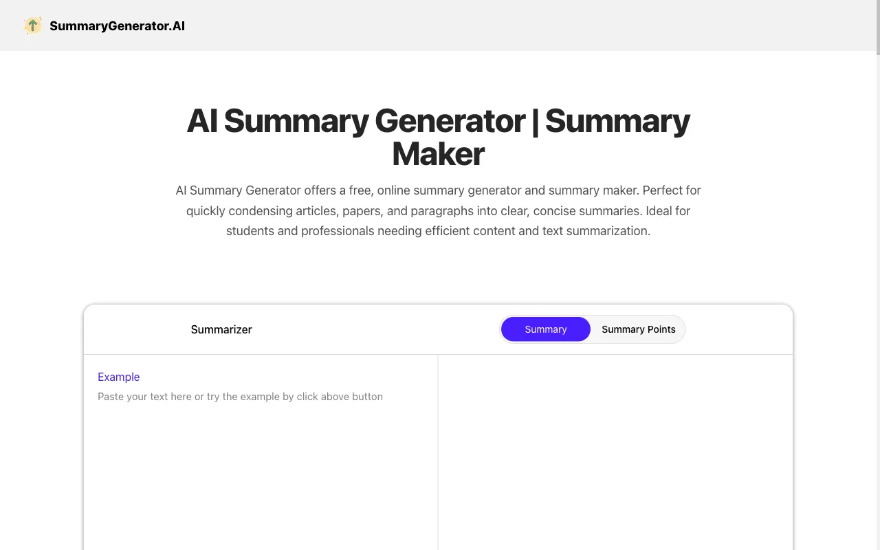 summarygenerator.ai — pricing page