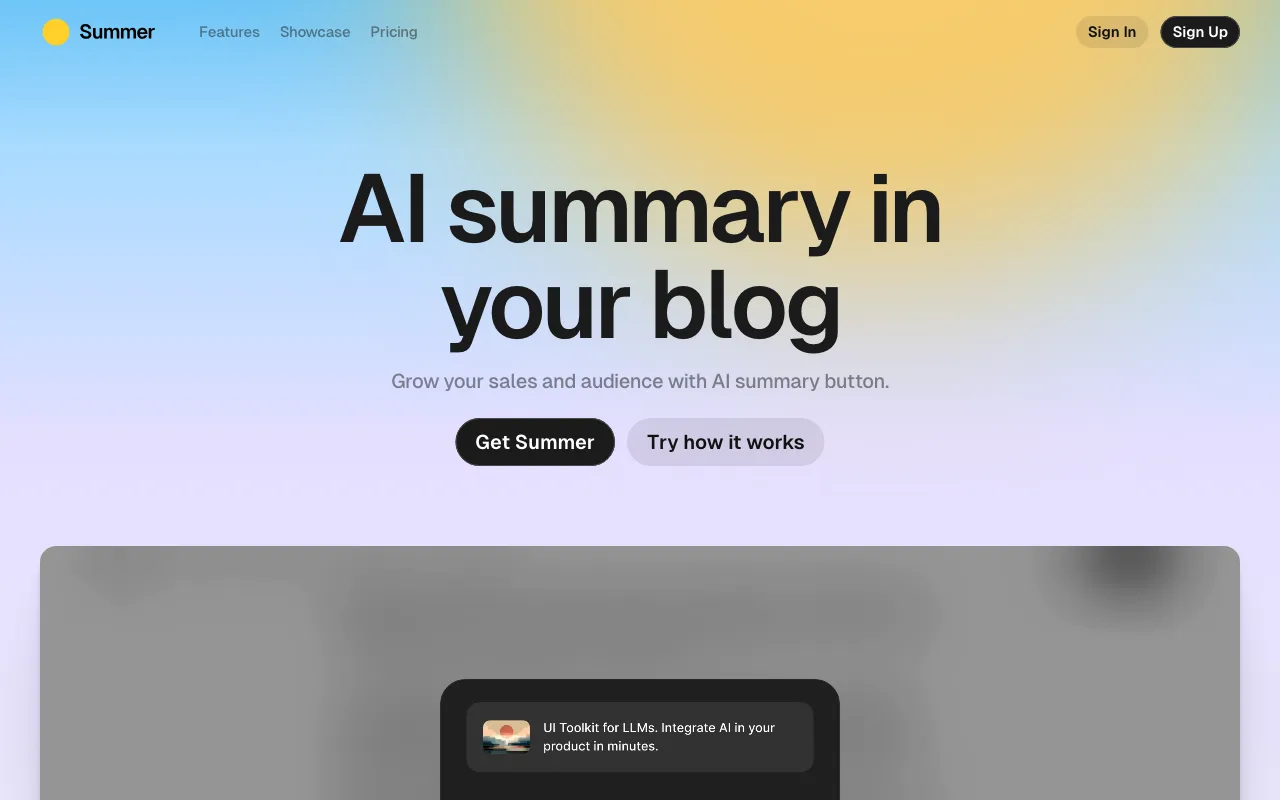 Summer — preview screenshot