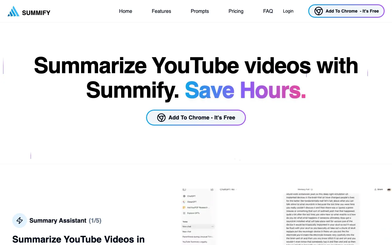 SummifyAI — preview screenshot