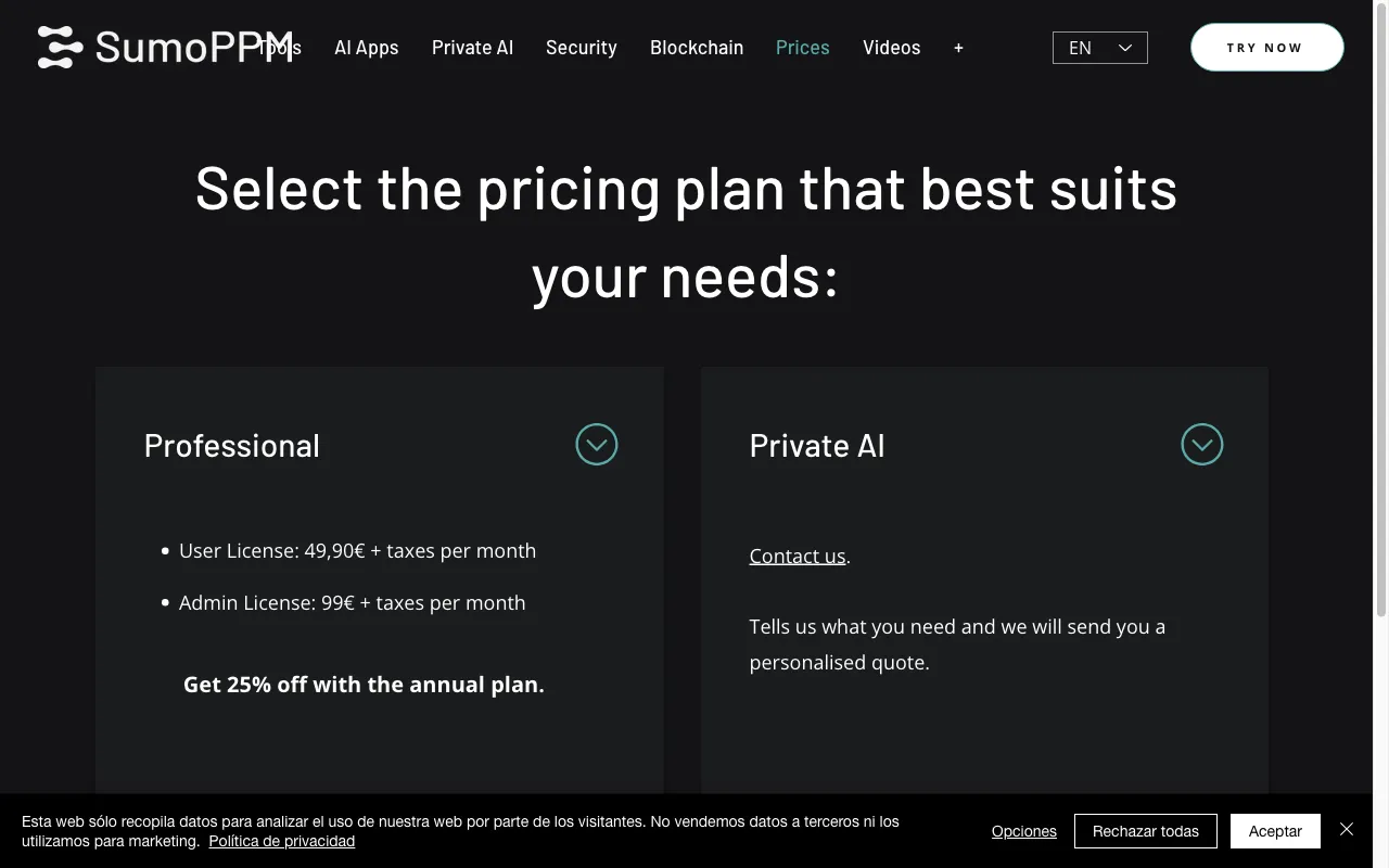 SumoPPM — pricing page