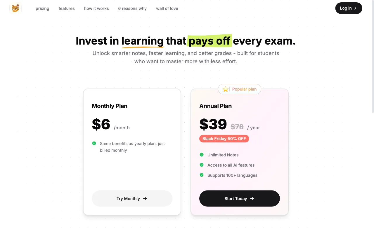 SumyAI — pricing page