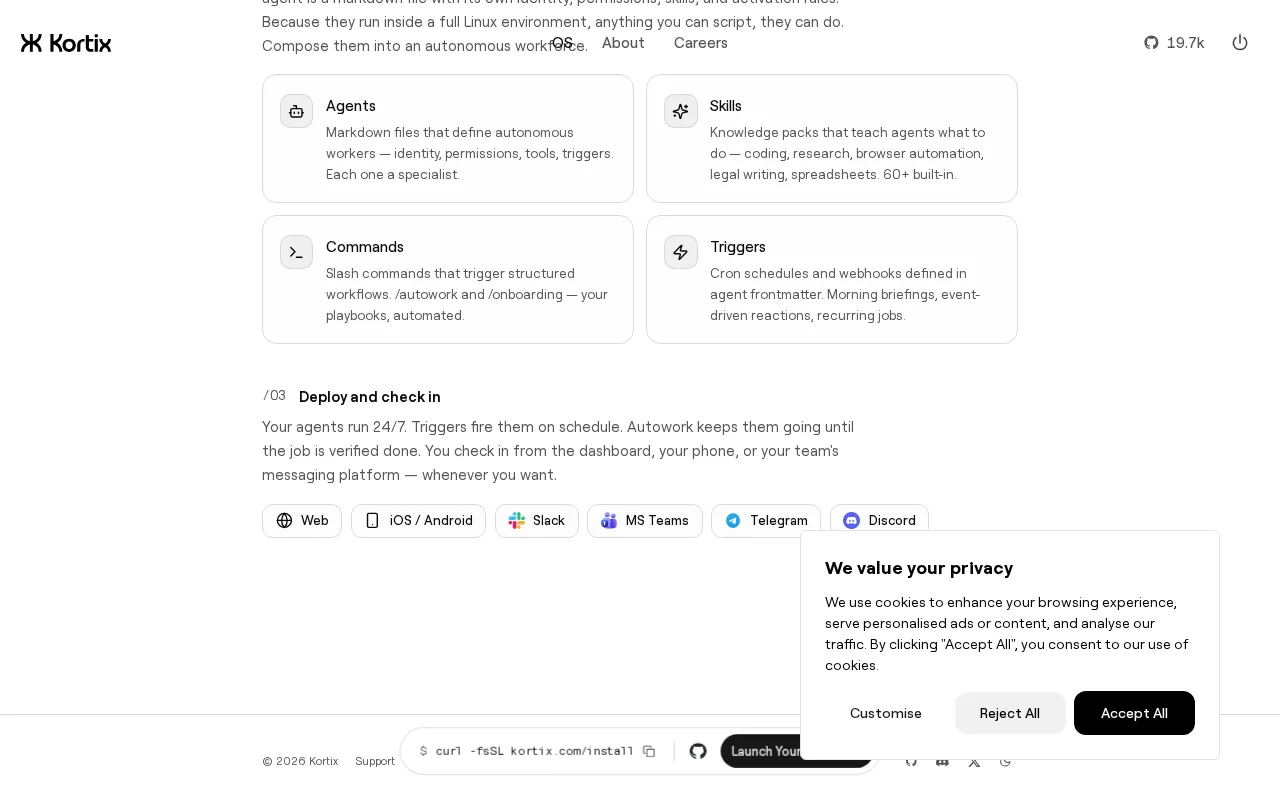 Kortix — preview screenshot