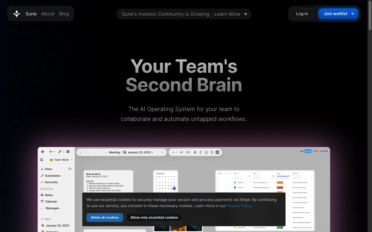 Sune AI — preview screenshot