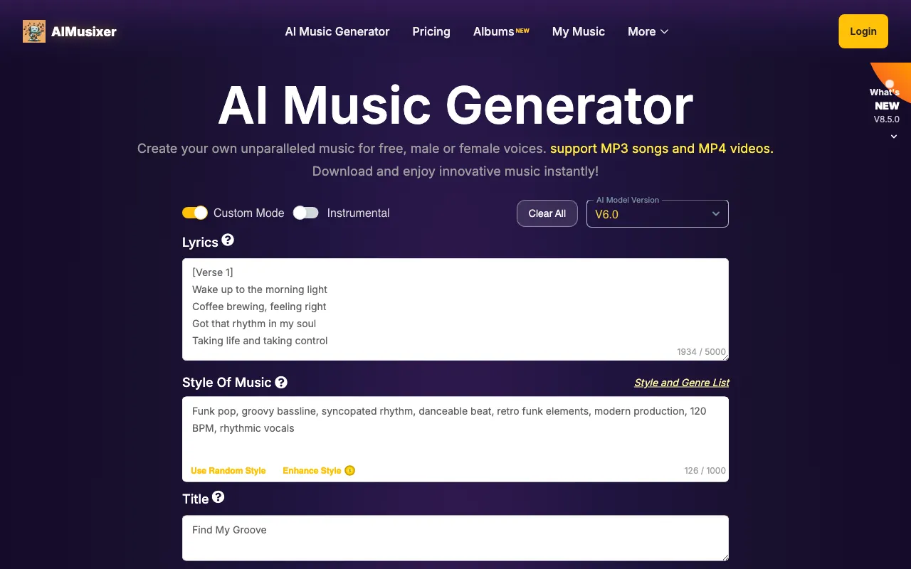 AIMusixer — preview screenshot