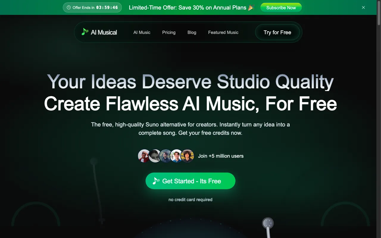 Suno AI Musical Generator — preview screenshot