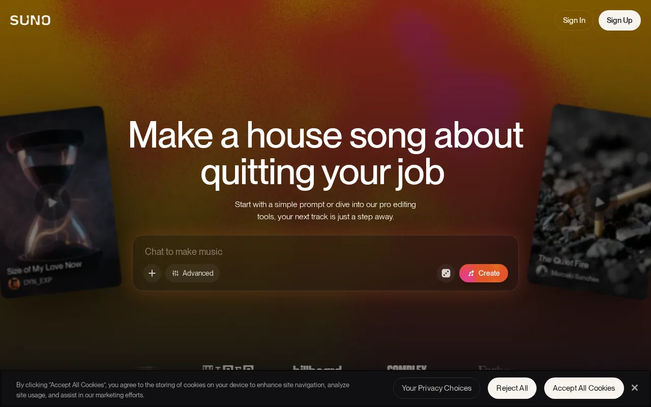 Suno — preview screenshot