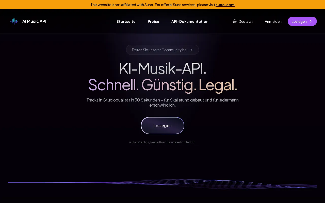 AI Music API — preview screenshot