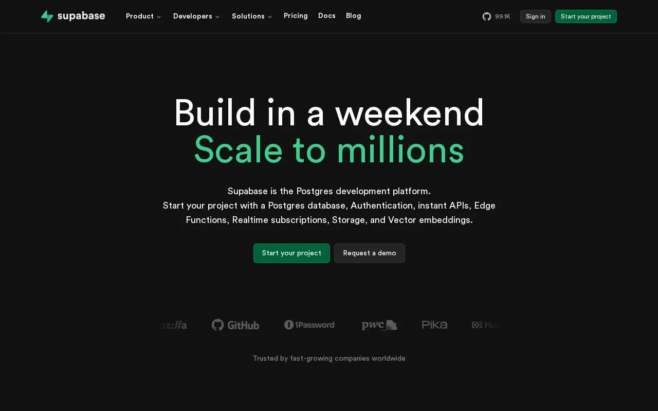 Supabase — preview screenshot