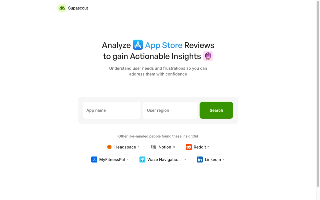 Supascout — preview screenshot