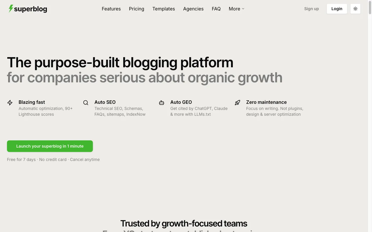 Superblog — preview screenshot