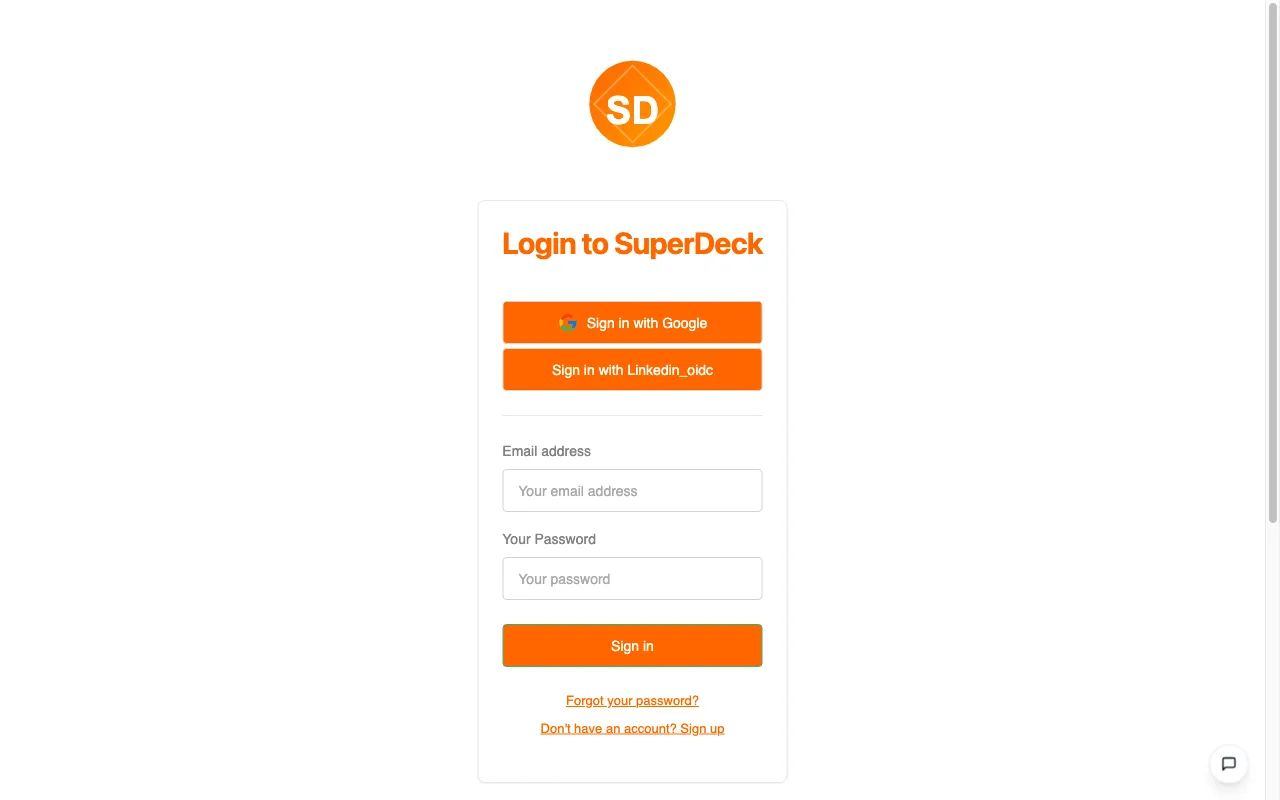 SuperDeck — pricing page