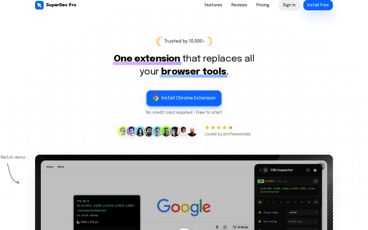SuperDev Pro — preview screenshot