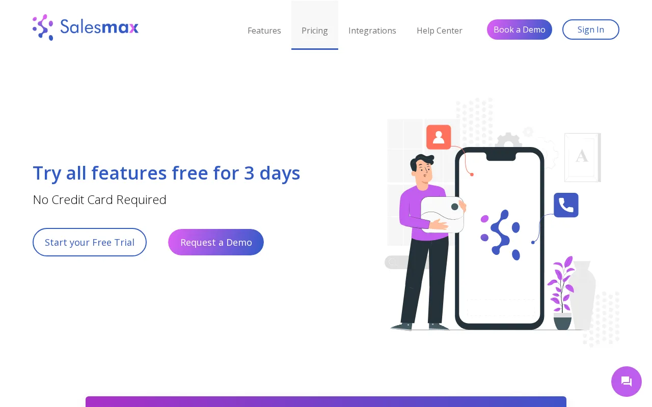Salesmax — pricing page