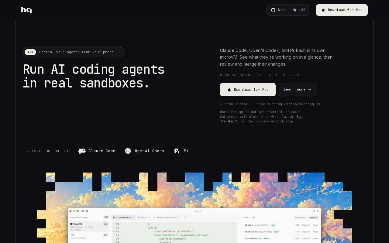 SuperHQ — preview screenshot