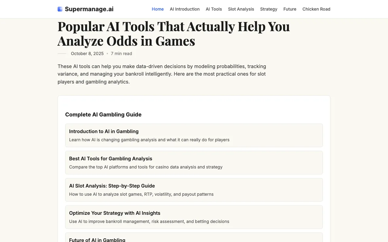 Supermanage AI — preview screenshot