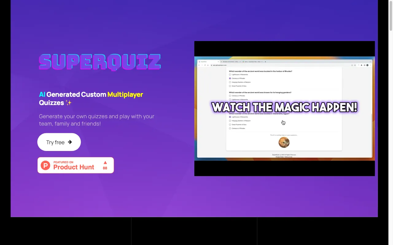 SuperQuiz — preview screenshot