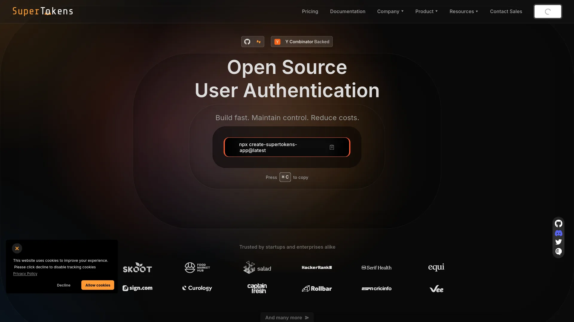 SuperTokens Passwordless — preview screenshot
