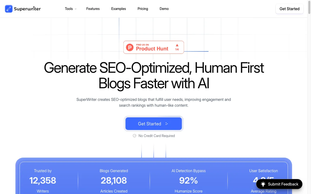 SuperWriter AI — preview screenshot