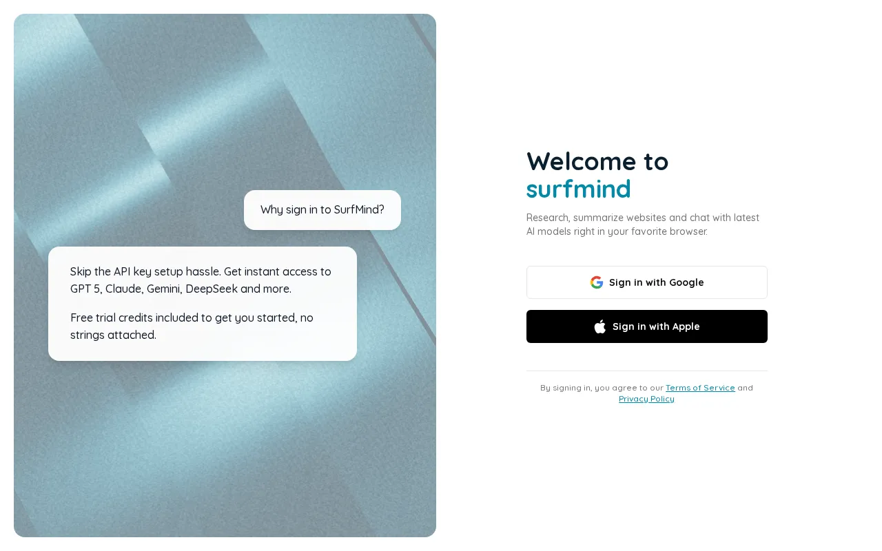 SurfMind — pricing page