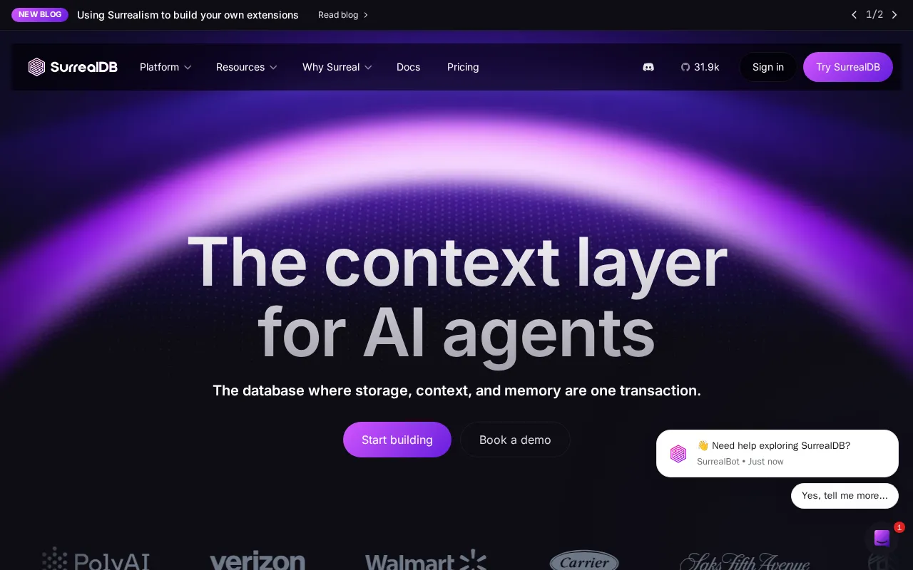 SurrealDB — preview screenshot