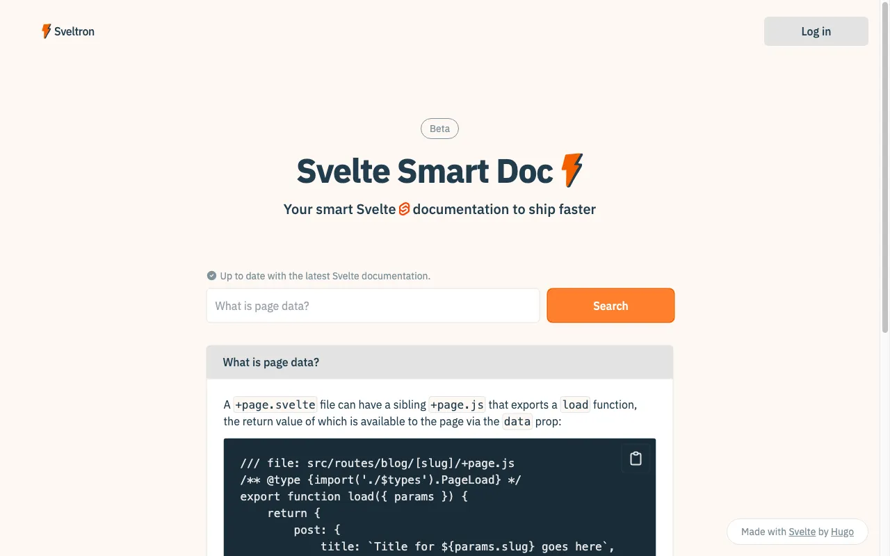 Sveltron — preview screenshot