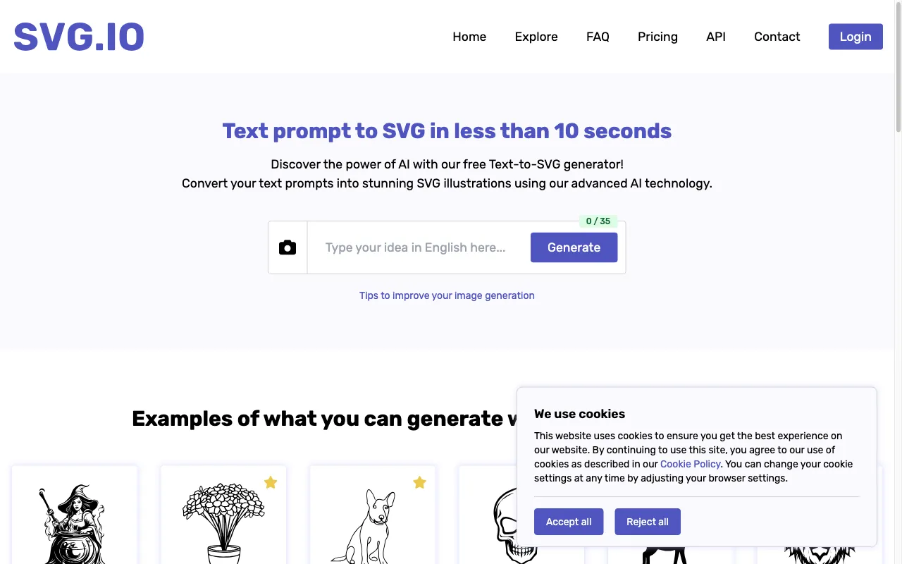 SVG.io — preview screenshot