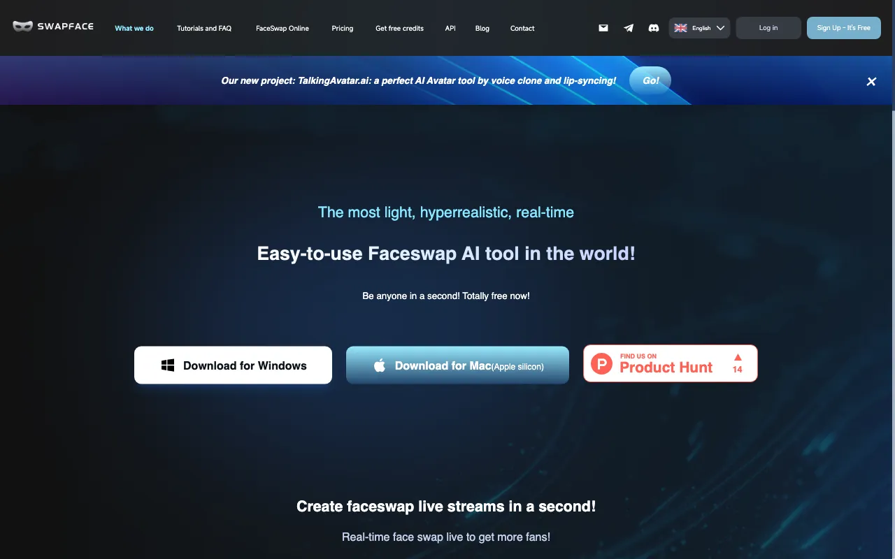 Swapface.org — preview screenshot