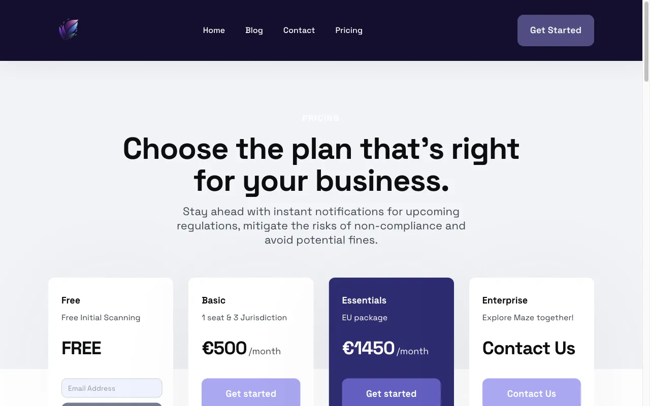 Sweephy — pricing page