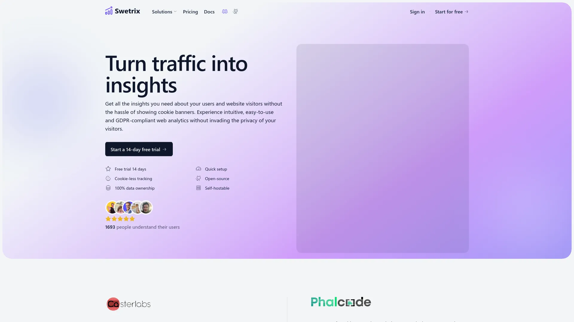 Swetrix — preview screenshot
