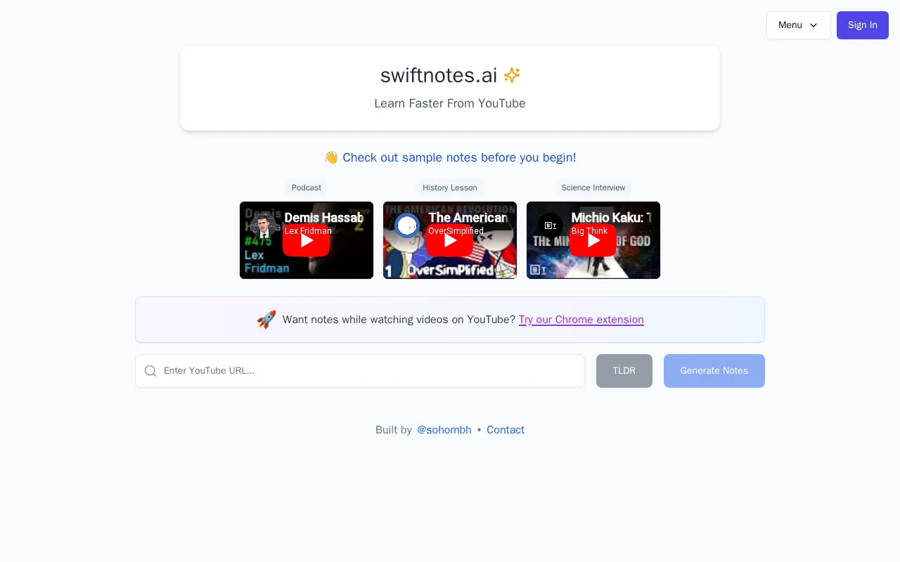 Swiftnotes.ai — preview screenshot