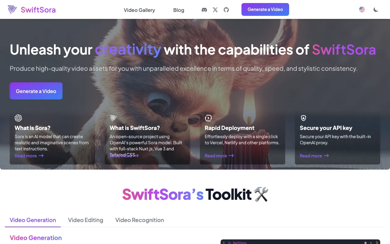 SwiftSora — preview screenshot