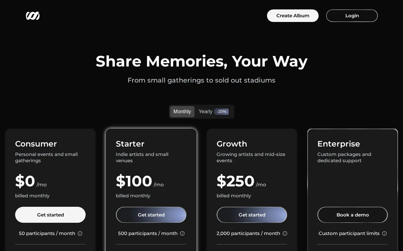 swsh — pricing page